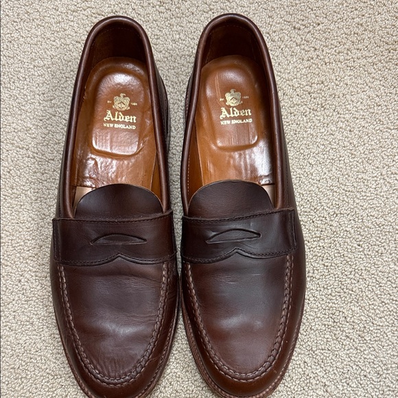 Alden Other - Alden Men's Rich Brown Leather Slip-Ons